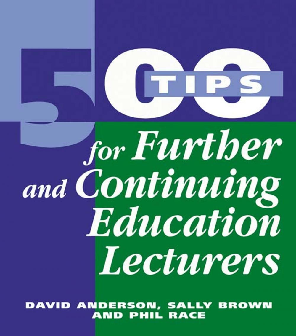 Big bigCover of 500 Tips for Further and Continuing Education Lecturers