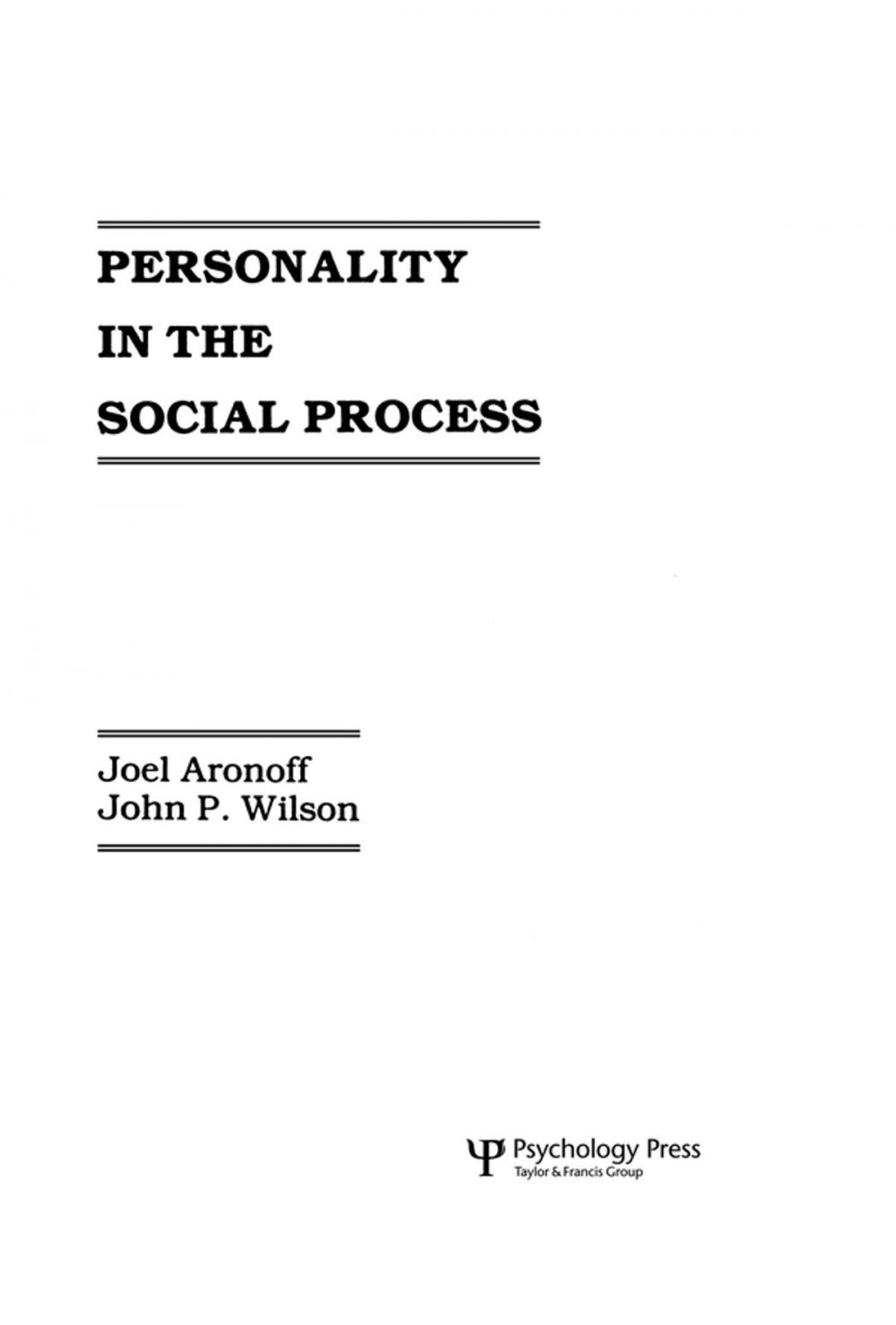 Big bigCover of Personality in the Social Process