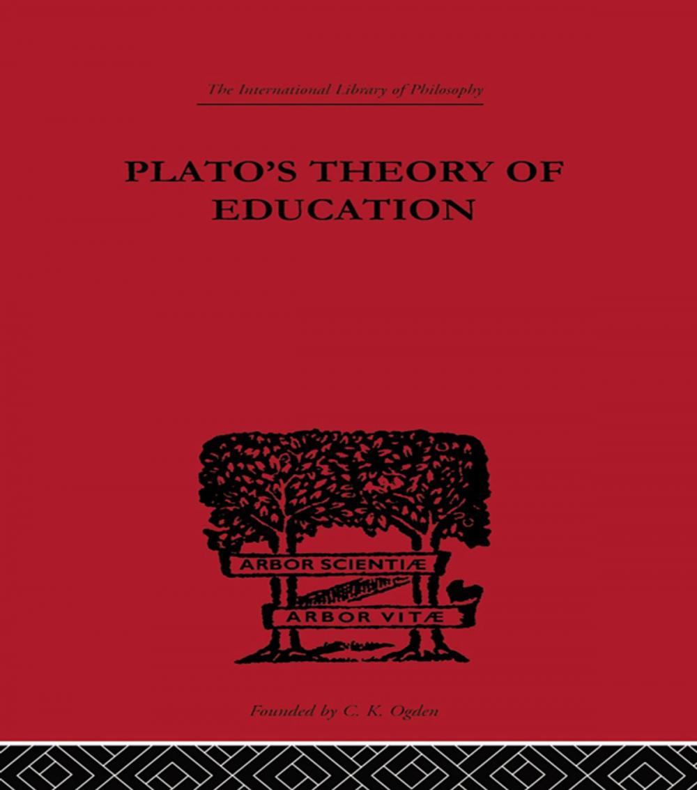 Big bigCover of Plato's Theory of Education