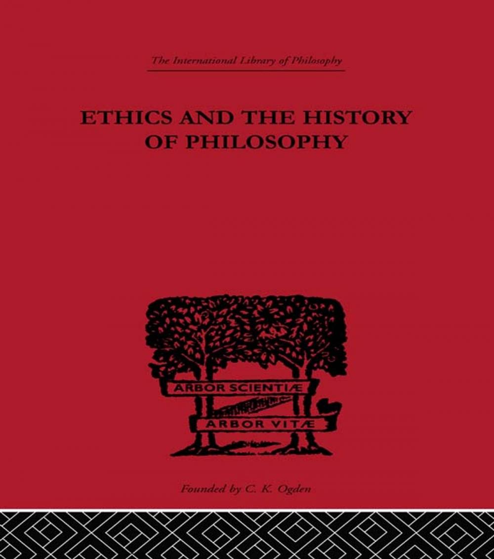 Big bigCover of Ethics and the History of Philosophy