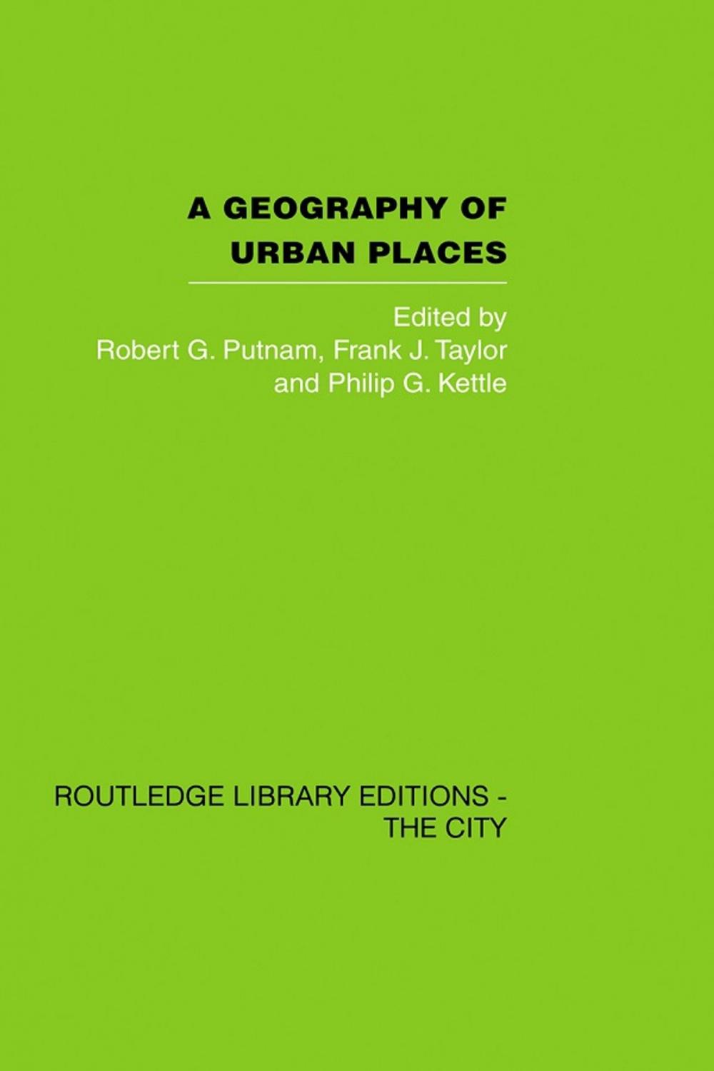 Big bigCover of A Geography of Urban Places