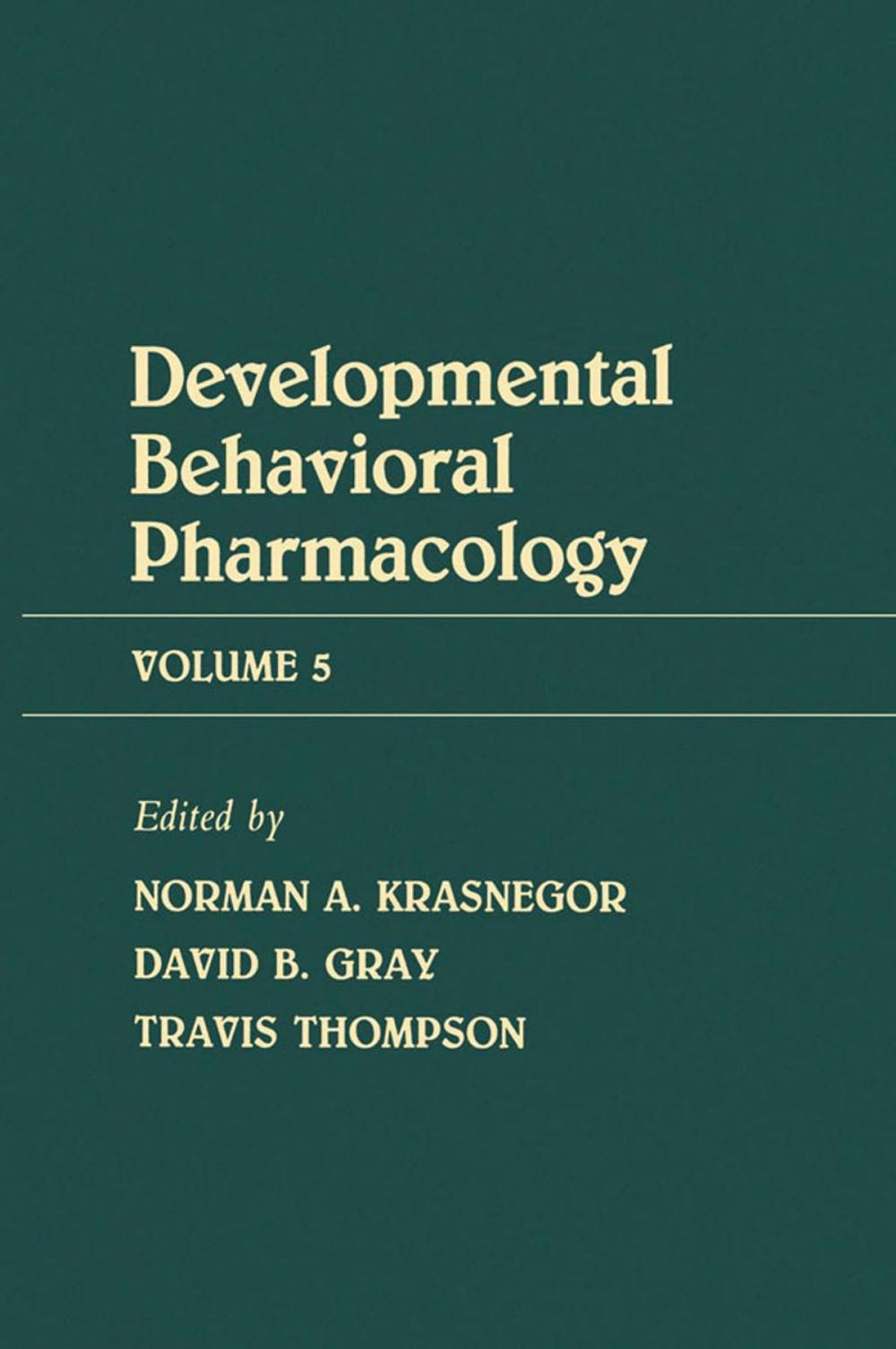 Big bigCover of Advances in Behavioral Pharmacology