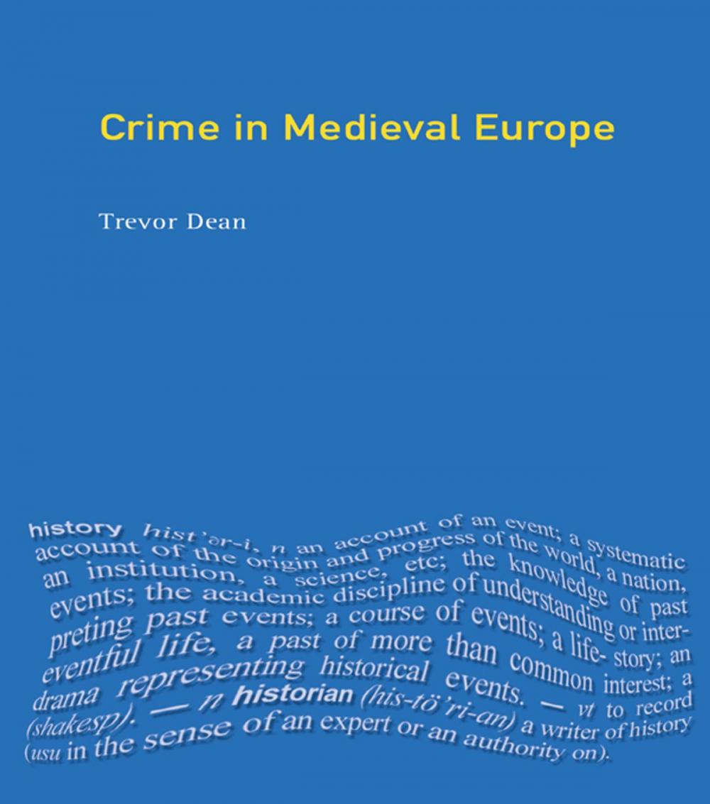 Big bigCover of Crime in Medieval Europe