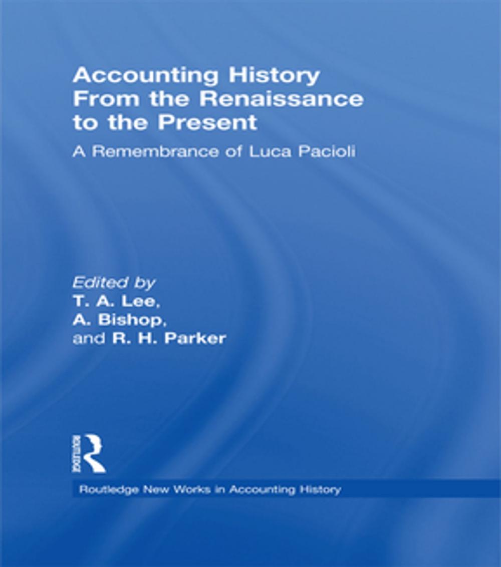 Big bigCover of Accounting History from the Renaissance to the Present