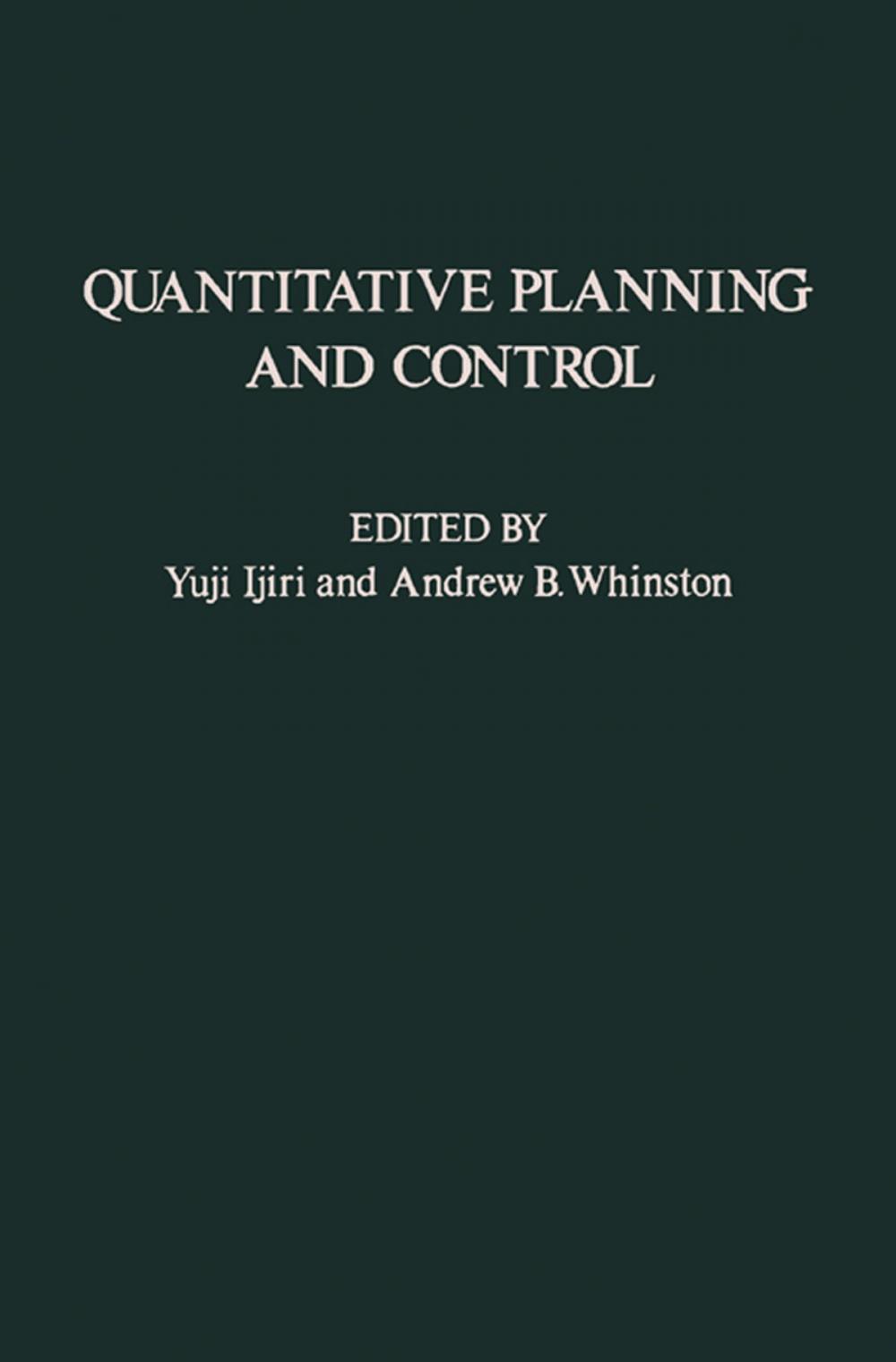 Big bigCover of Quantitative Planning and Control