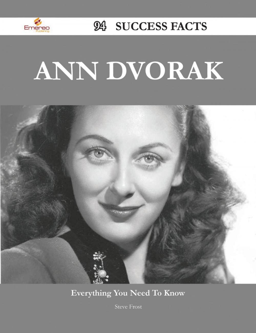 Big bigCover of Ann Dvorak 94 Success Facts - Everything you need to know about Ann Dvorak