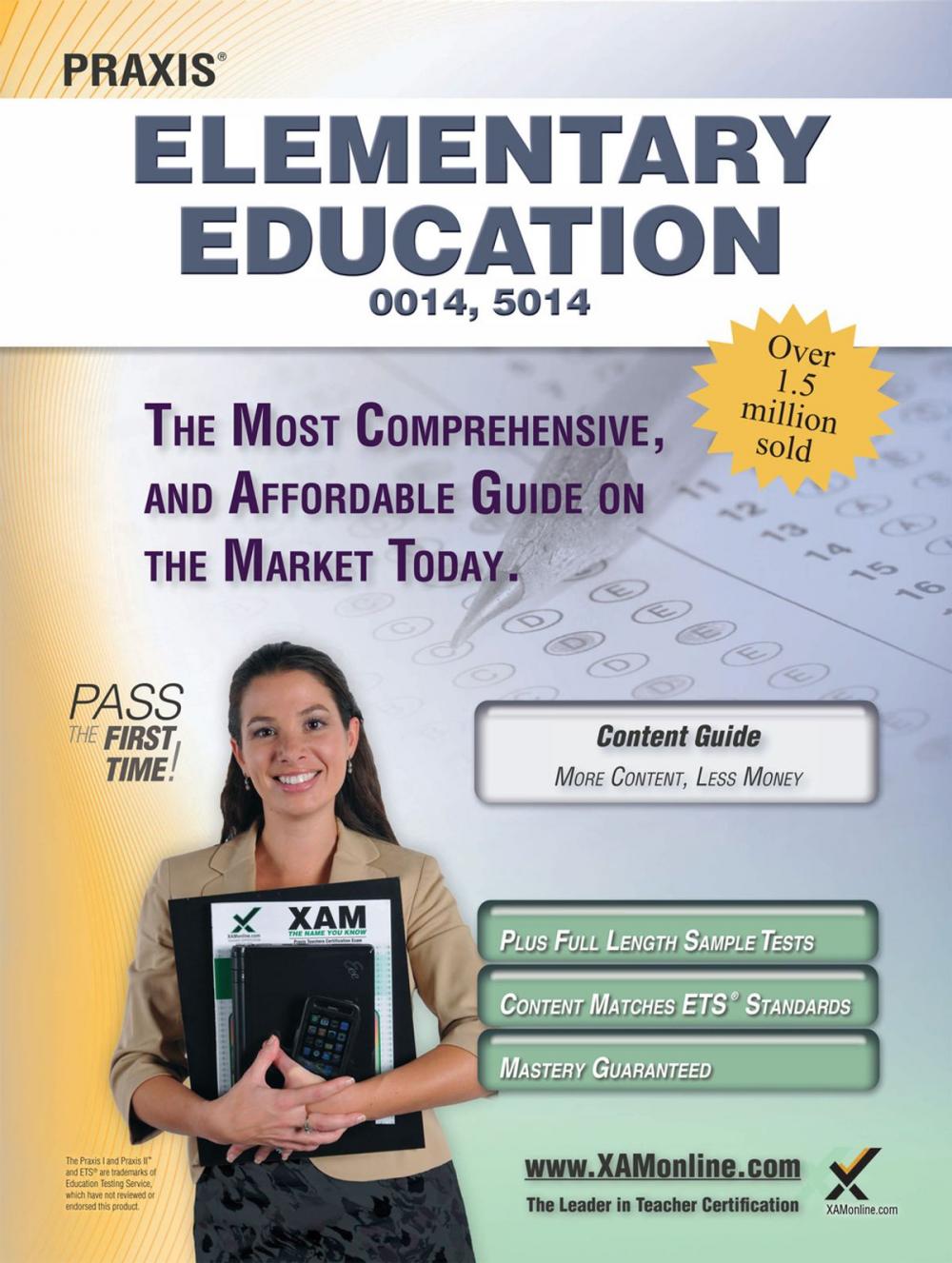 Big bigCover of Praxis Elementary Education 0014, 5014 Teacher Certification Study Guide