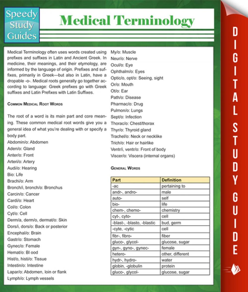 Big bigCover of Medical Terminology (Speedy Study Guides)