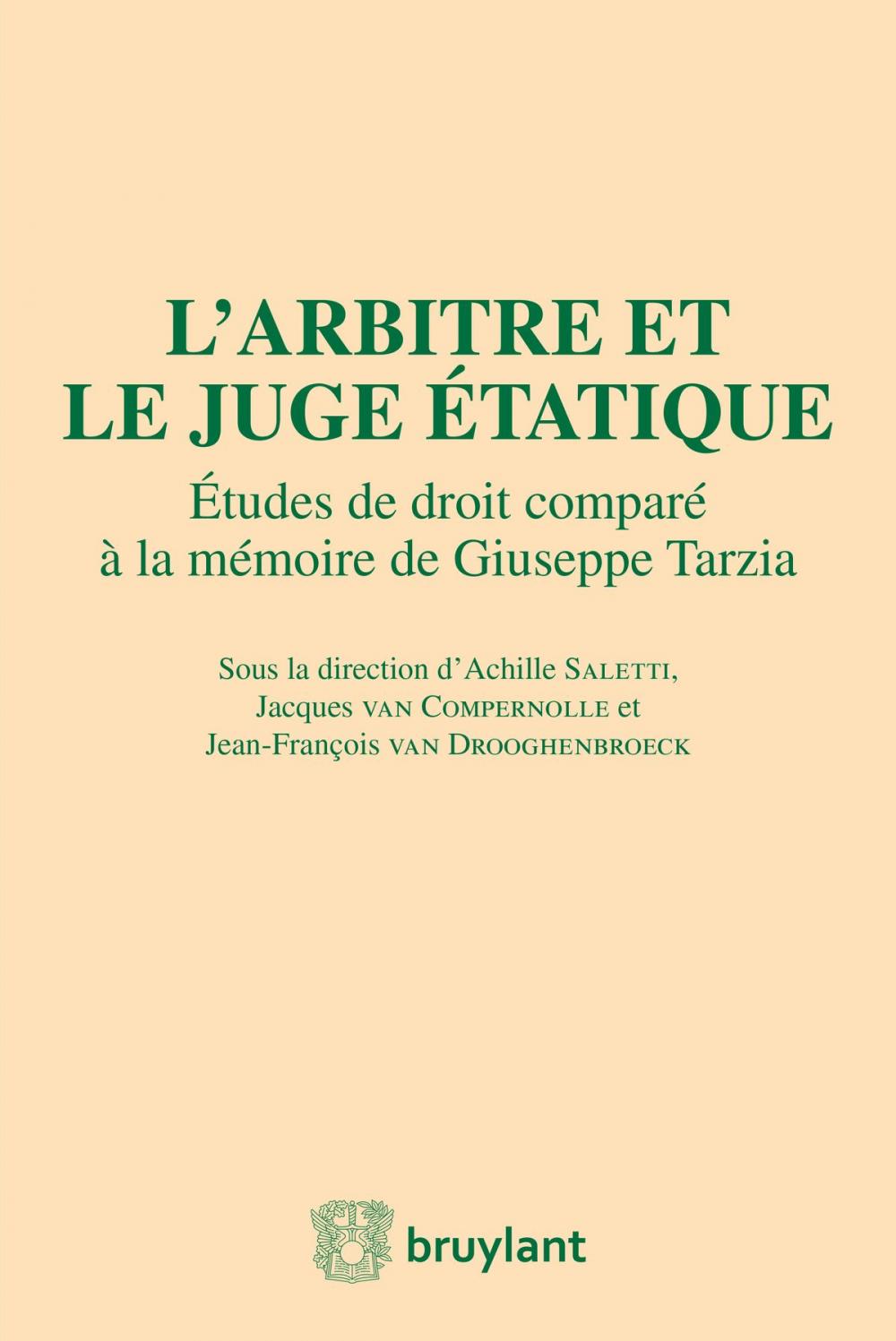 Big bigCover of L'arbitre et le juge étatique