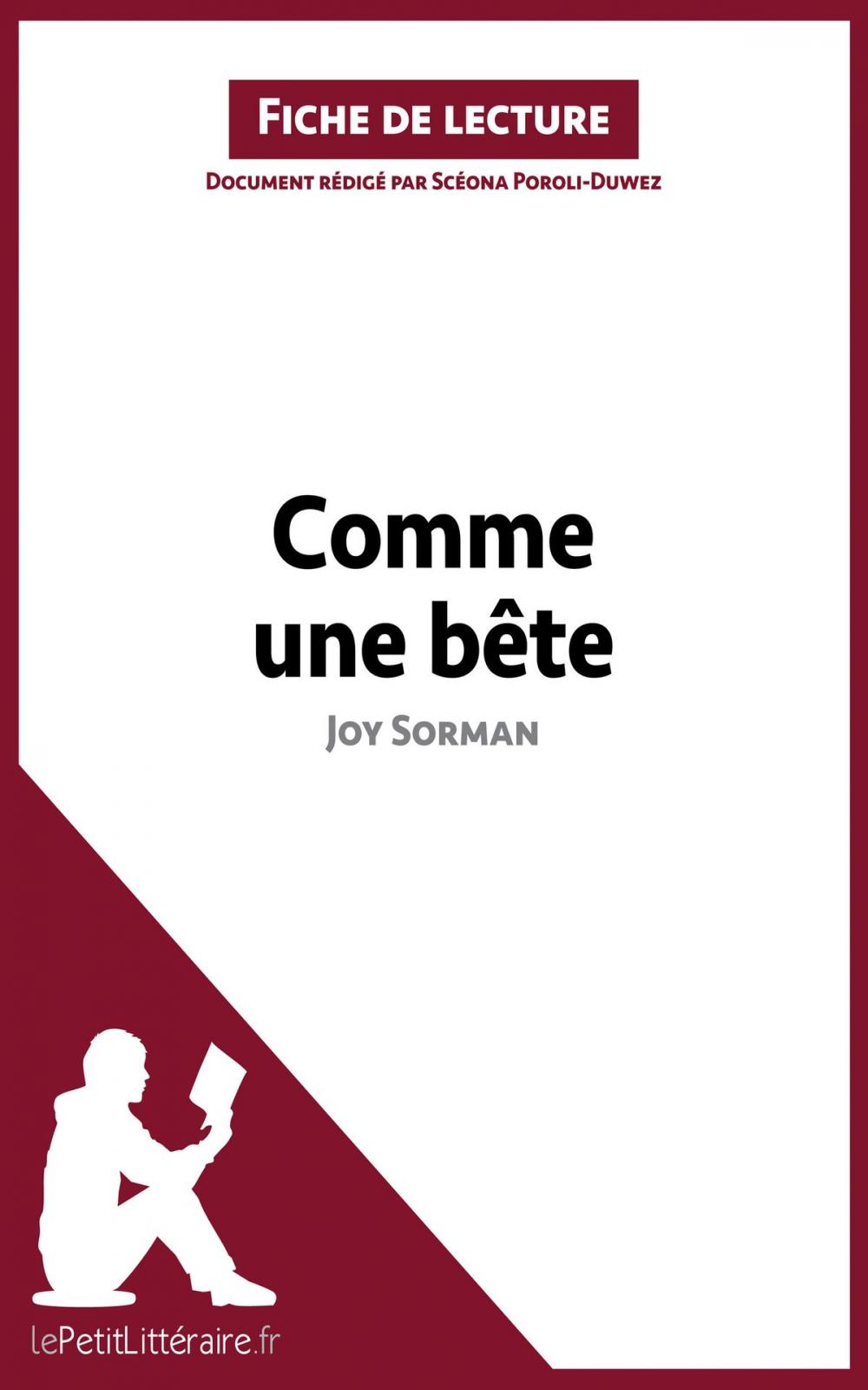 Big bigCover of Comme une bête de Joy Sorman (Fiche de lecture)