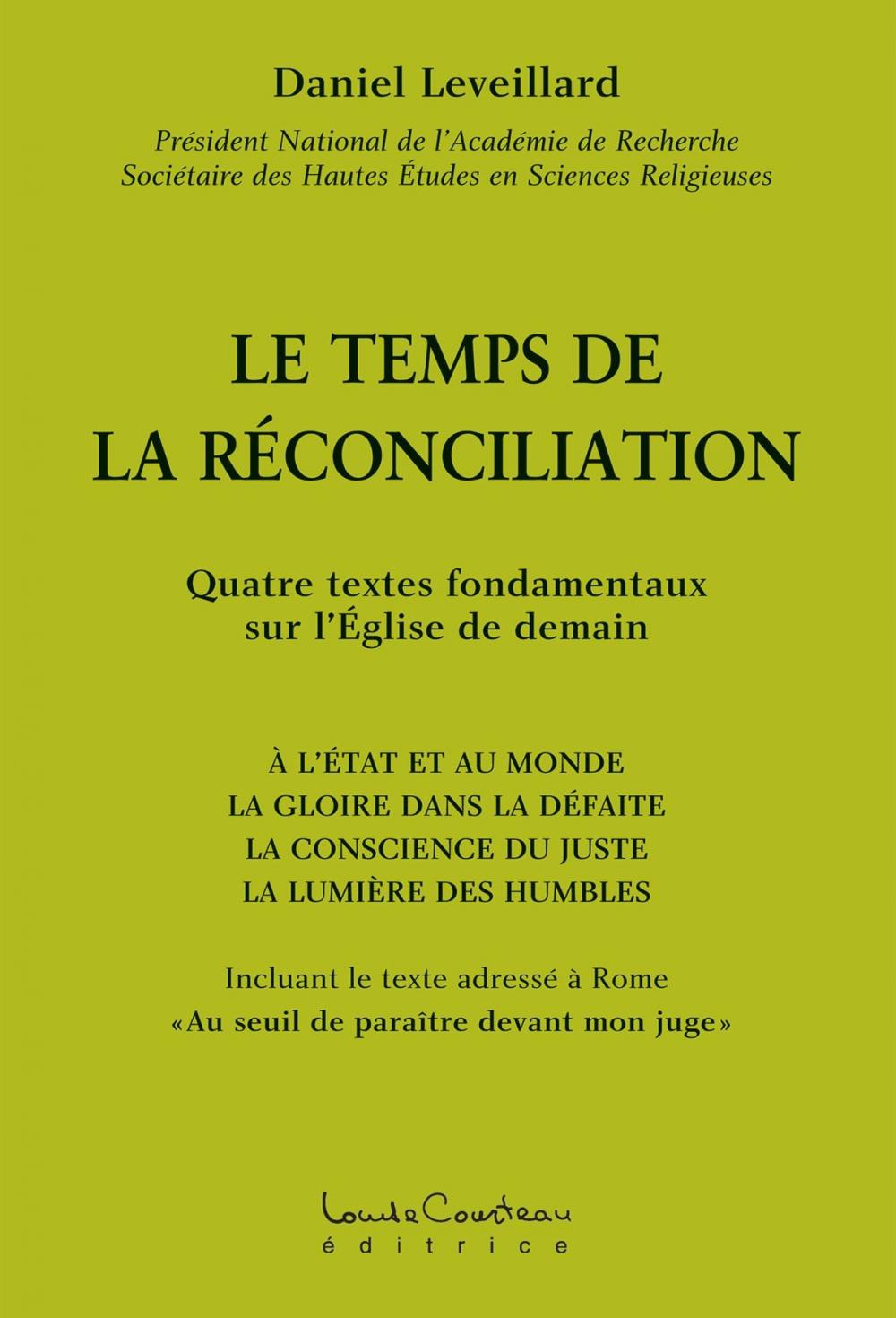 Big bigCover of Le temps de la reconciliation