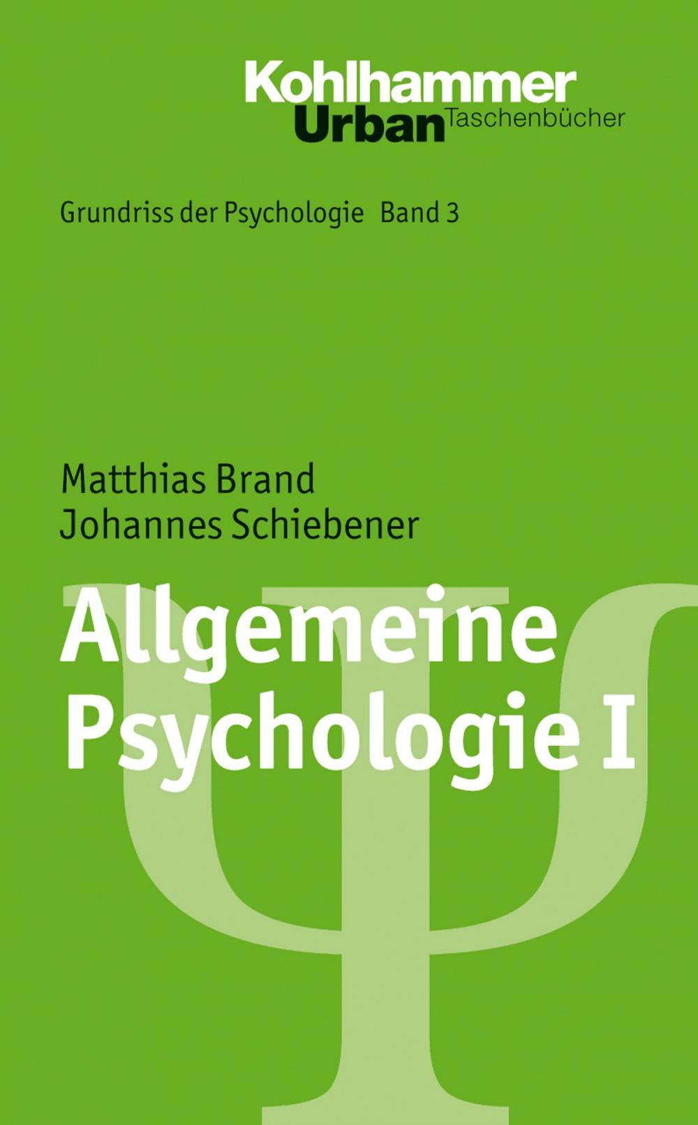 Big bigCover of Allgemeine Psychologie I