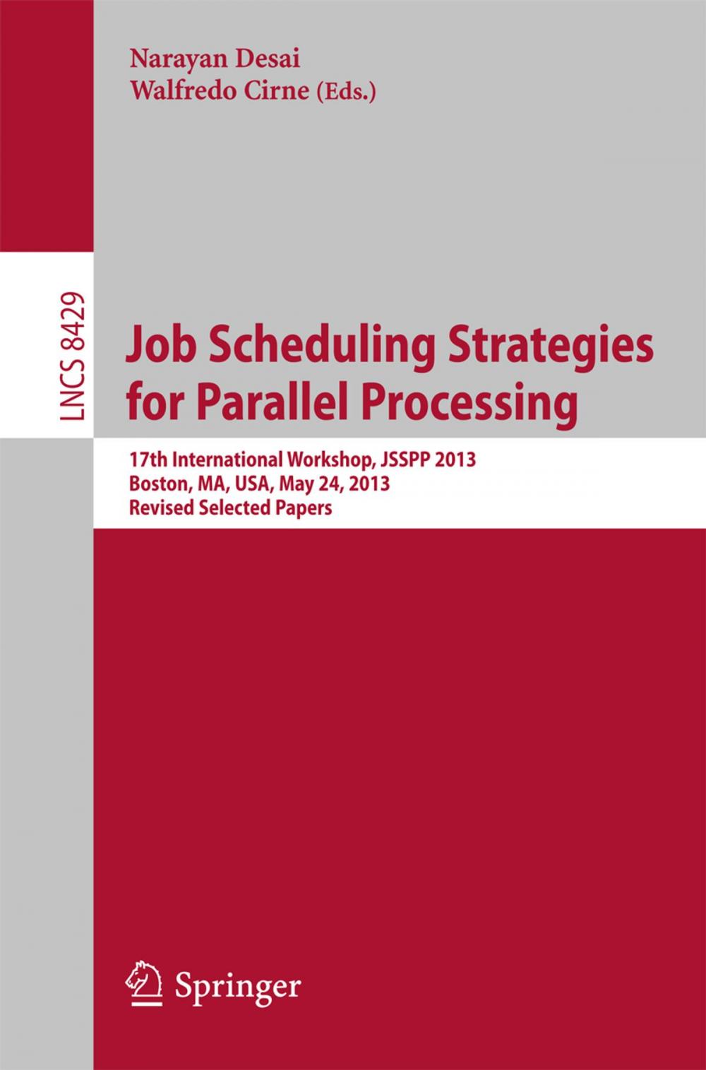 Big bigCover of Job Scheduling Strategies for Parallel Processing