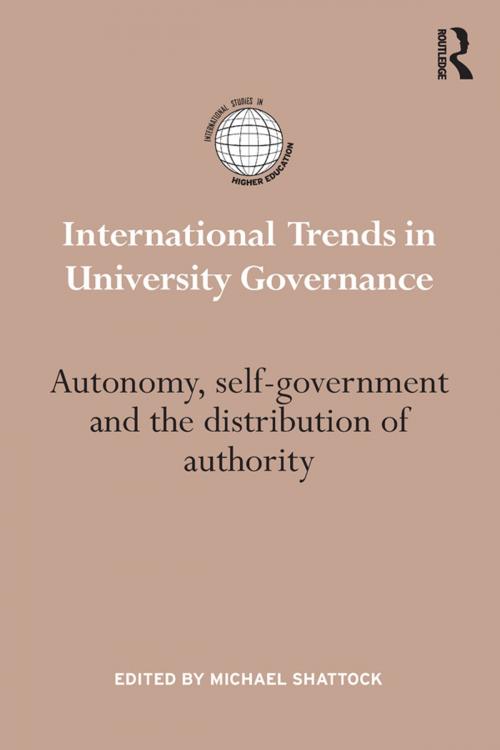 Cover of the book International Trends in University Governance by , Taylor and Francis