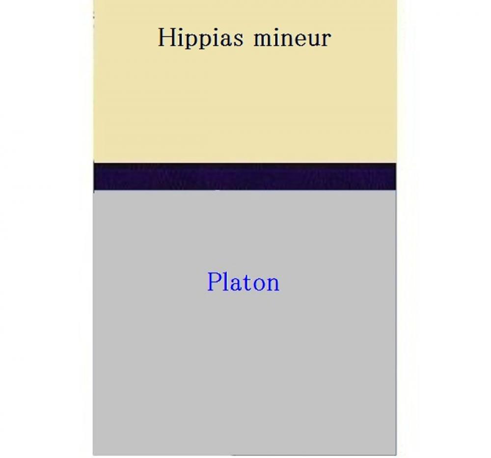 Big bigCover of Hippias mineur