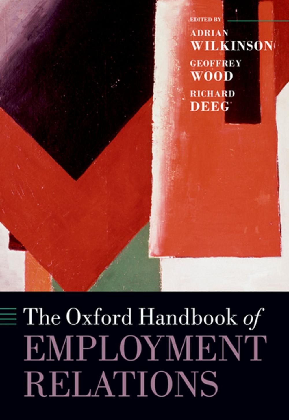 Big bigCover of The Oxford Handbook of Employment Relations