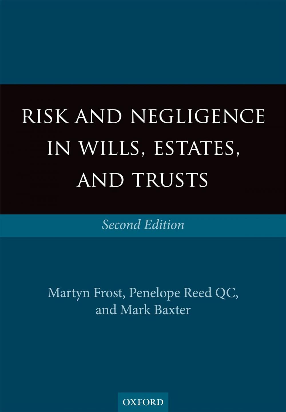 Big bigCover of Risk and Negligence in Wills, Estates, and Trusts