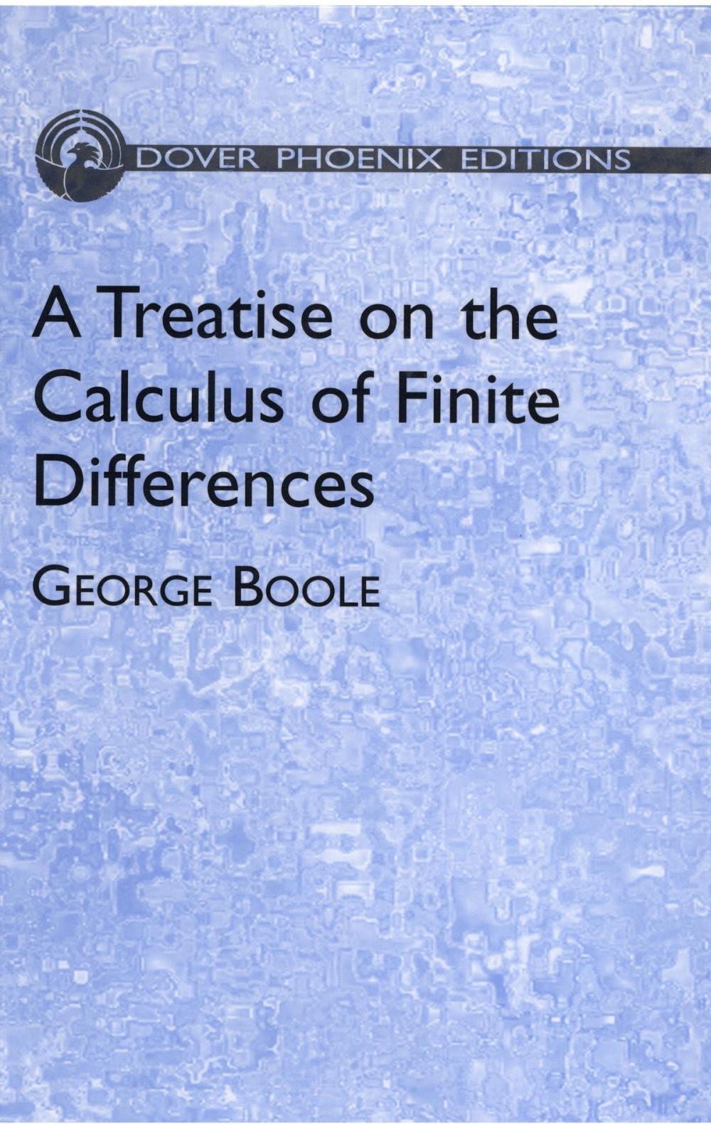 Big bigCover of A Treatise on the Calculus of Finite Differences