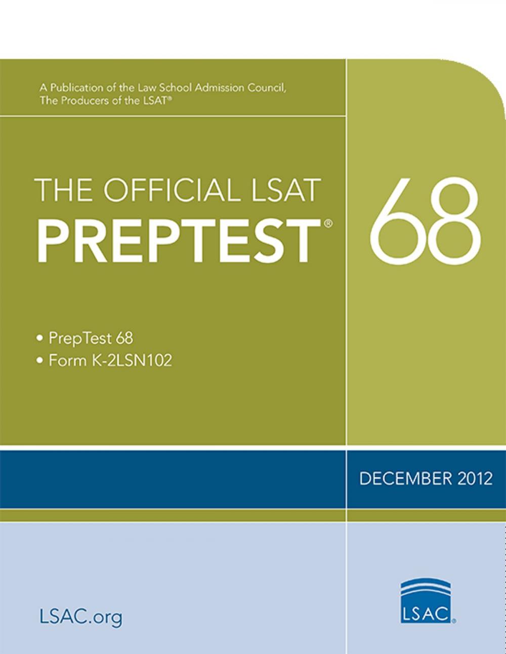 Big bigCover of The Official LSAT PrepTest 68