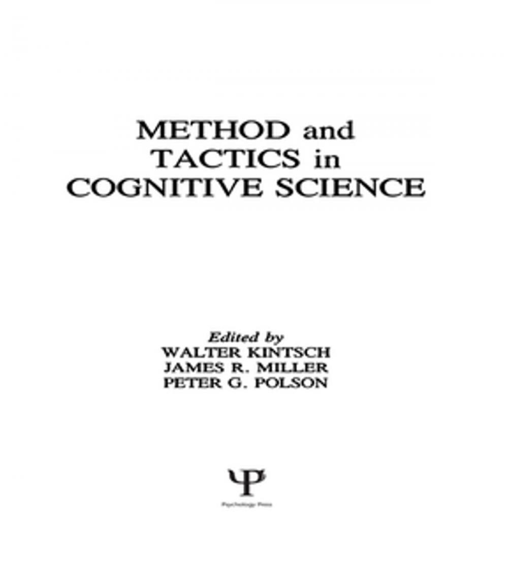 Big bigCover of Methods and Tactics in Cognitive Science