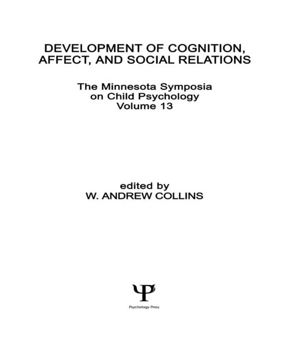 Big bigCover of Development of Cognition, Affect, and Social Relations