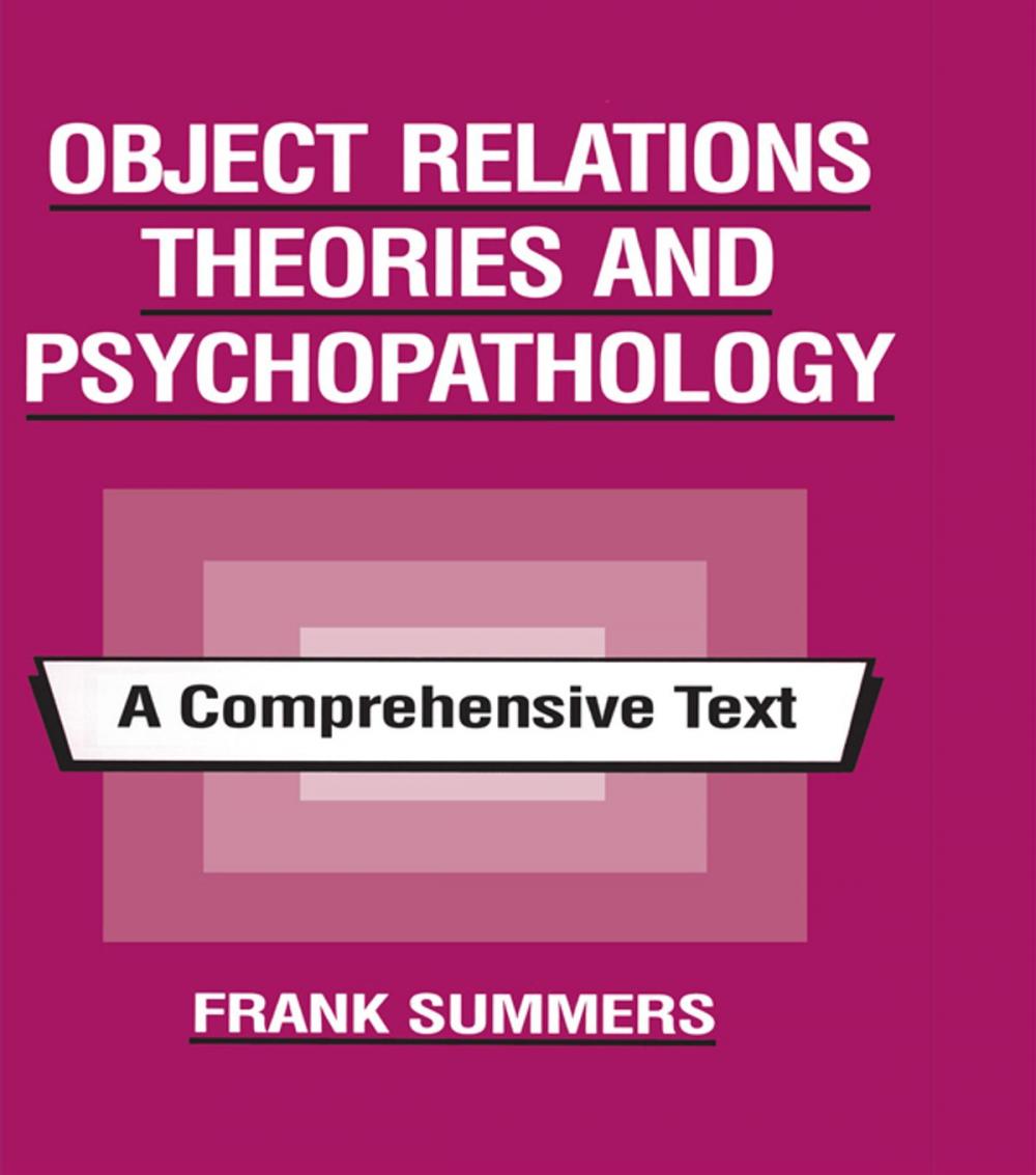 Big bigCover of Object Relations Theories and Psychopathology