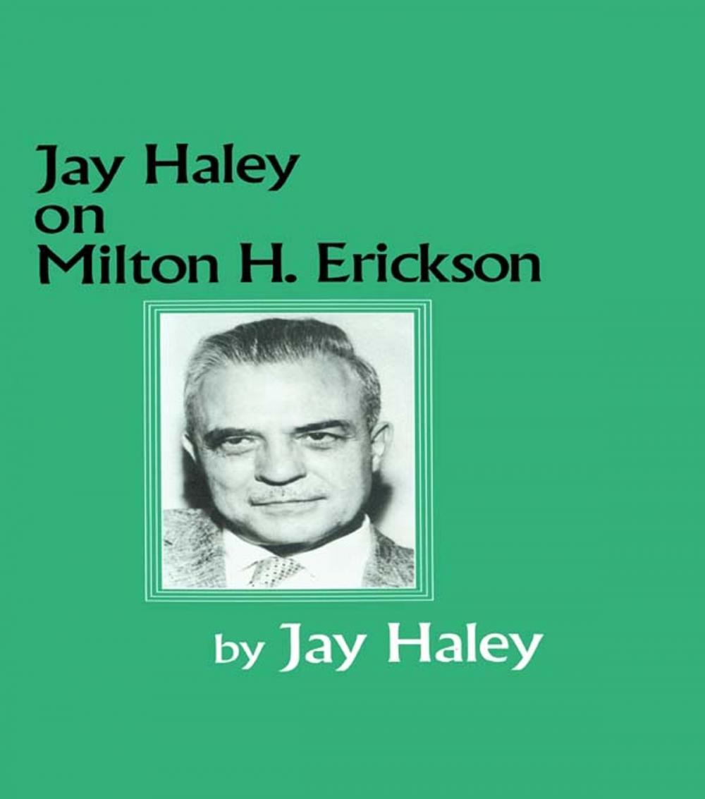 Big bigCover of Jay Haley On Milton H. Erickson