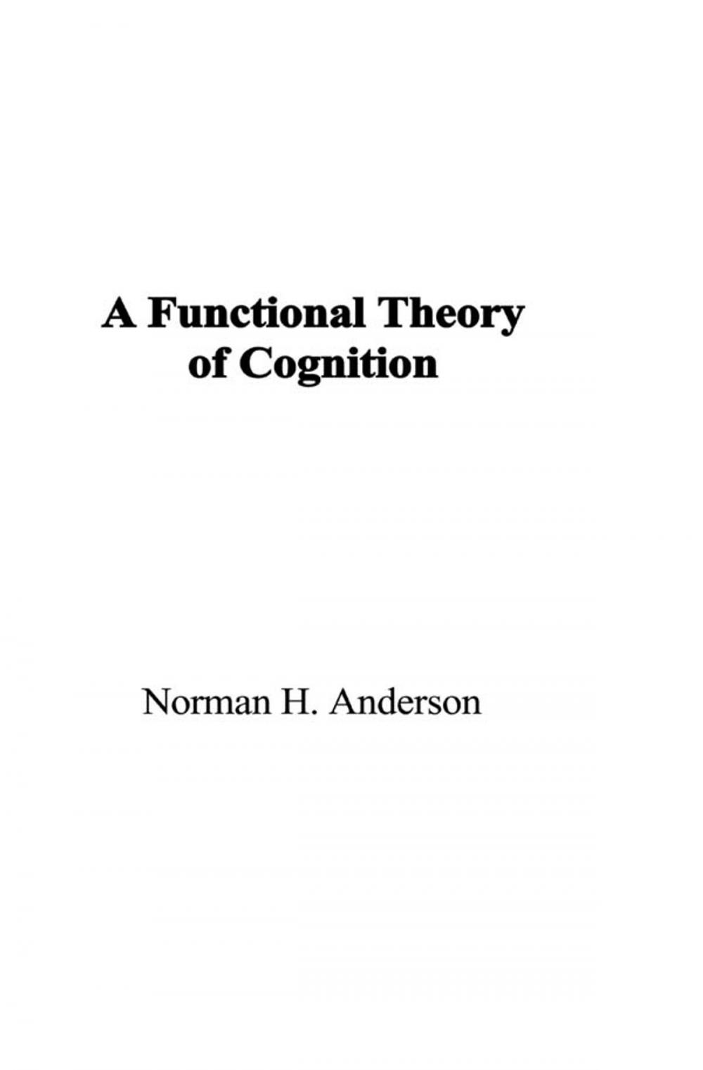 Big bigCover of A Functional Theory of Cognition