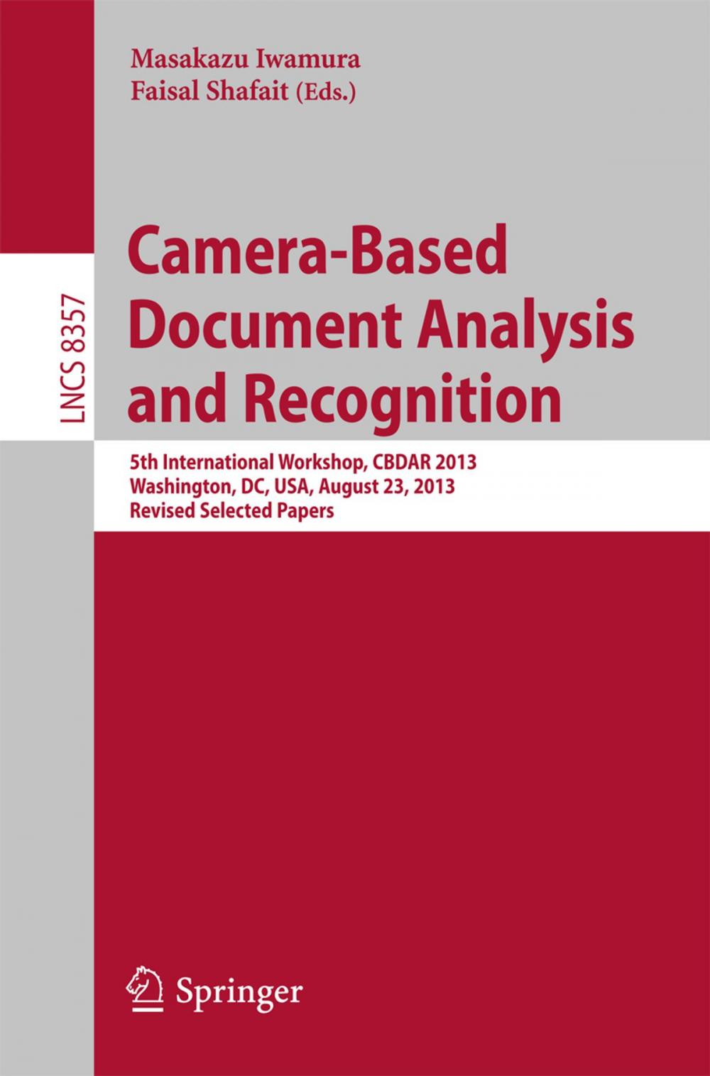 Big bigCover of Camera-Based Document Analysis and Recognition