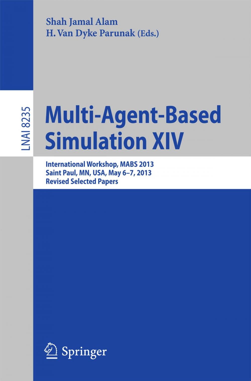 Big bigCover of Multi-Agent-Based Simulation XIV