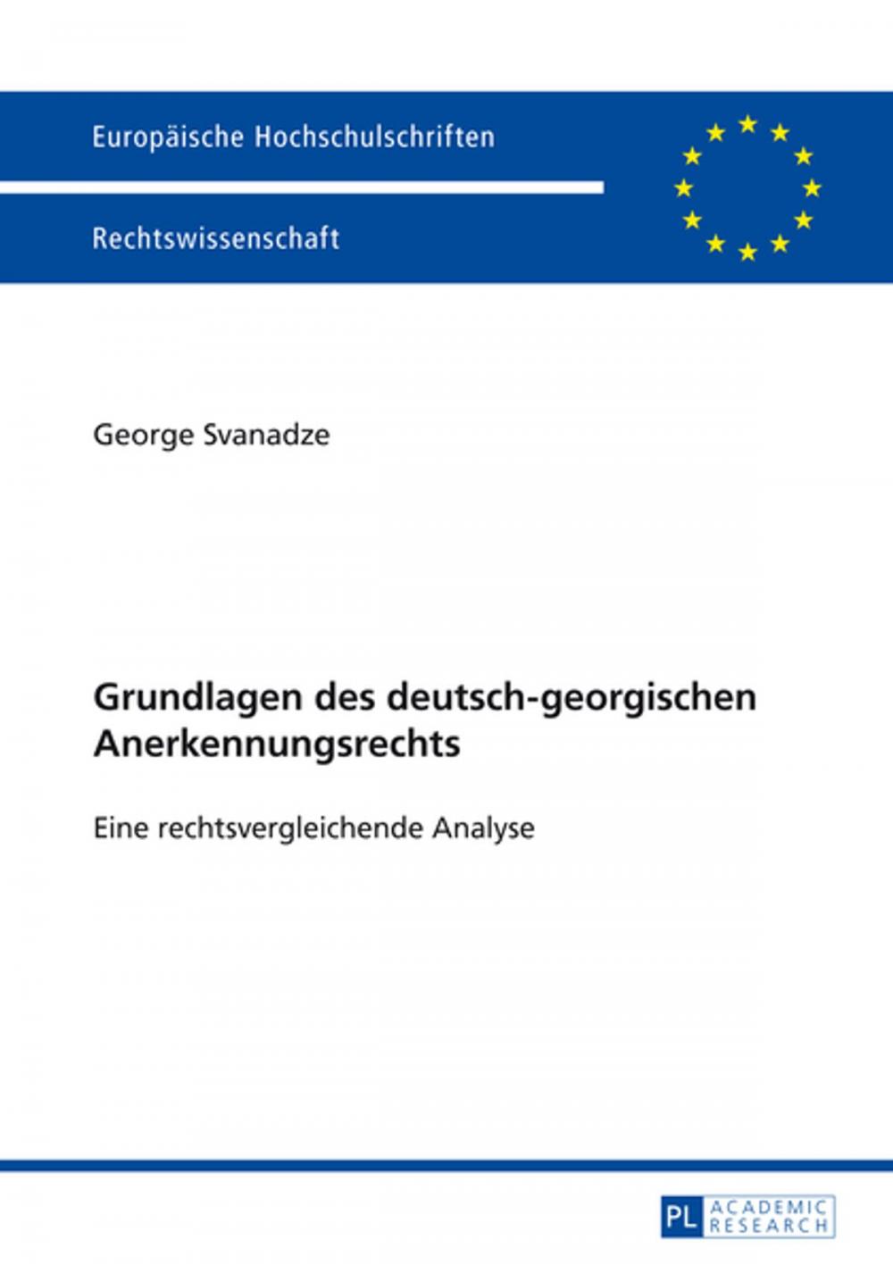 Big bigCover of Grundlagen des deutsch-georgischen Anerkennungsrechts