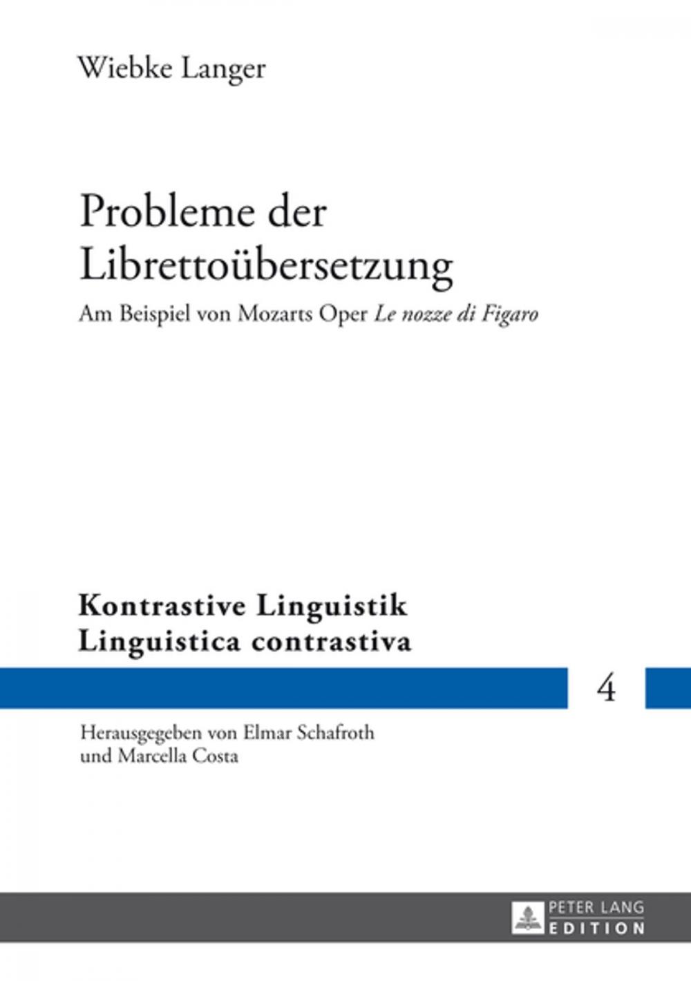 Big bigCover of Probleme der Librettouebersetzung