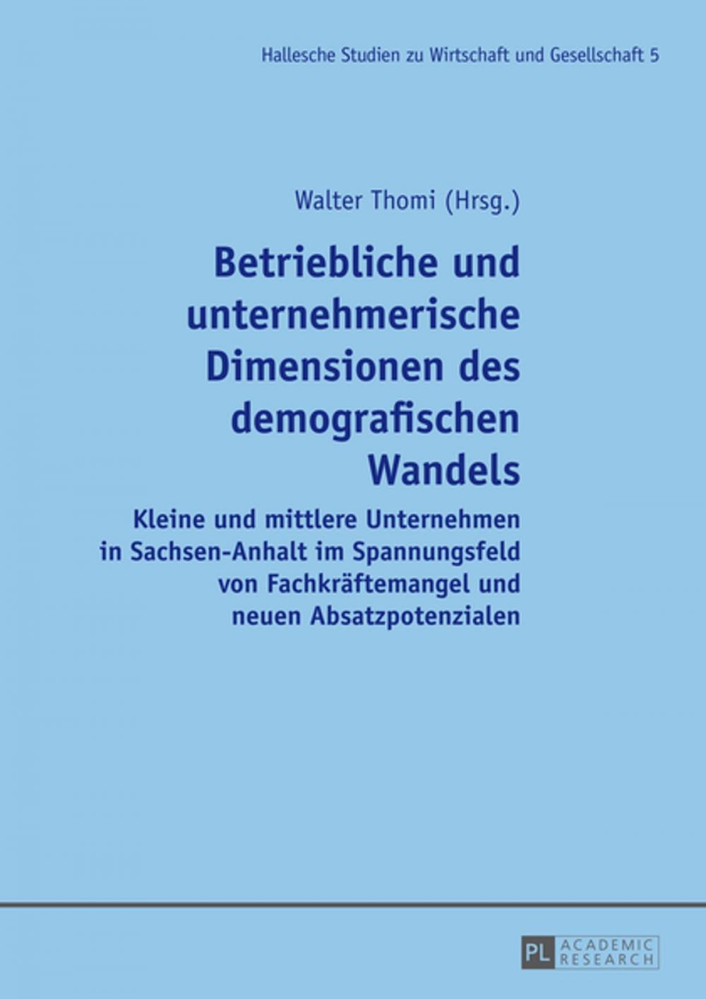 Big bigCover of Betriebliche und unternehmerische Dimensionen des demografischen Wandels