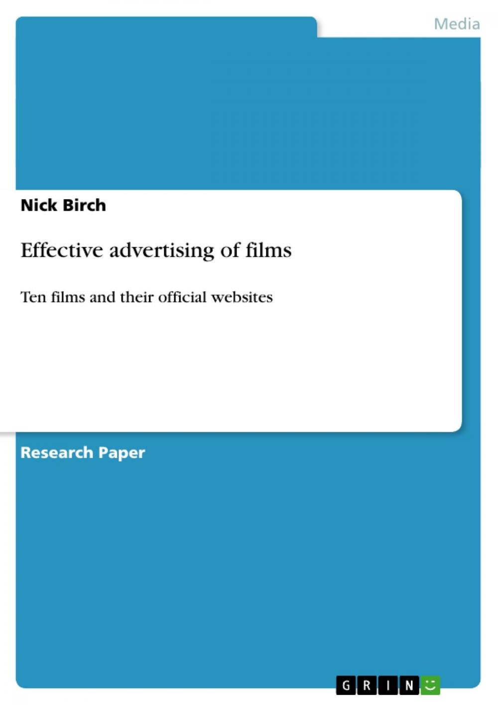 Big bigCover of Effective advertising of films