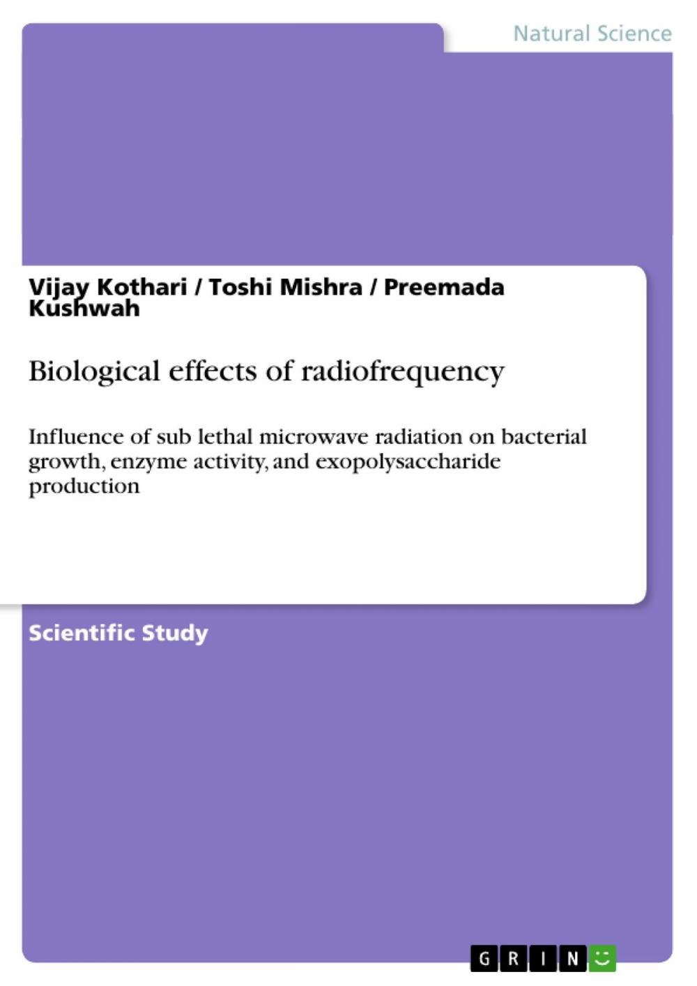 Big bigCover of Biological effects of radiofrequency