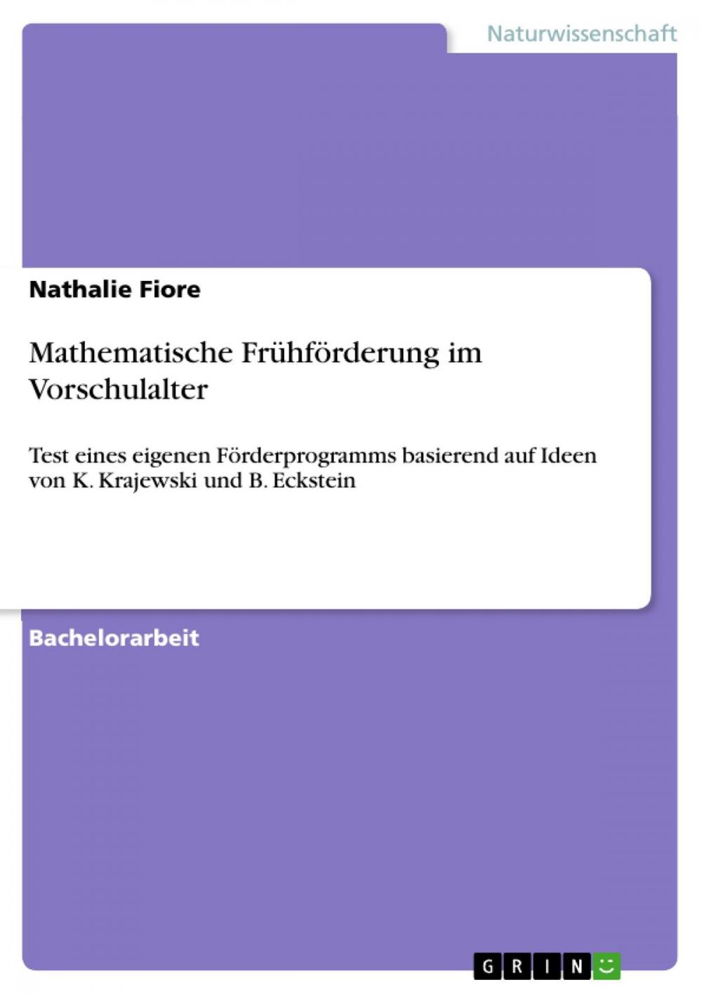 Big bigCover of Mathematische Frühförderung im Vorschulalter