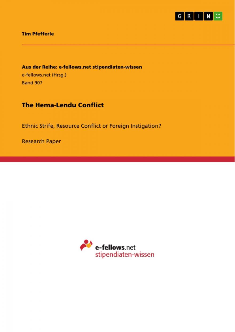 Big bigCover of The Hema-Lendu Conflict