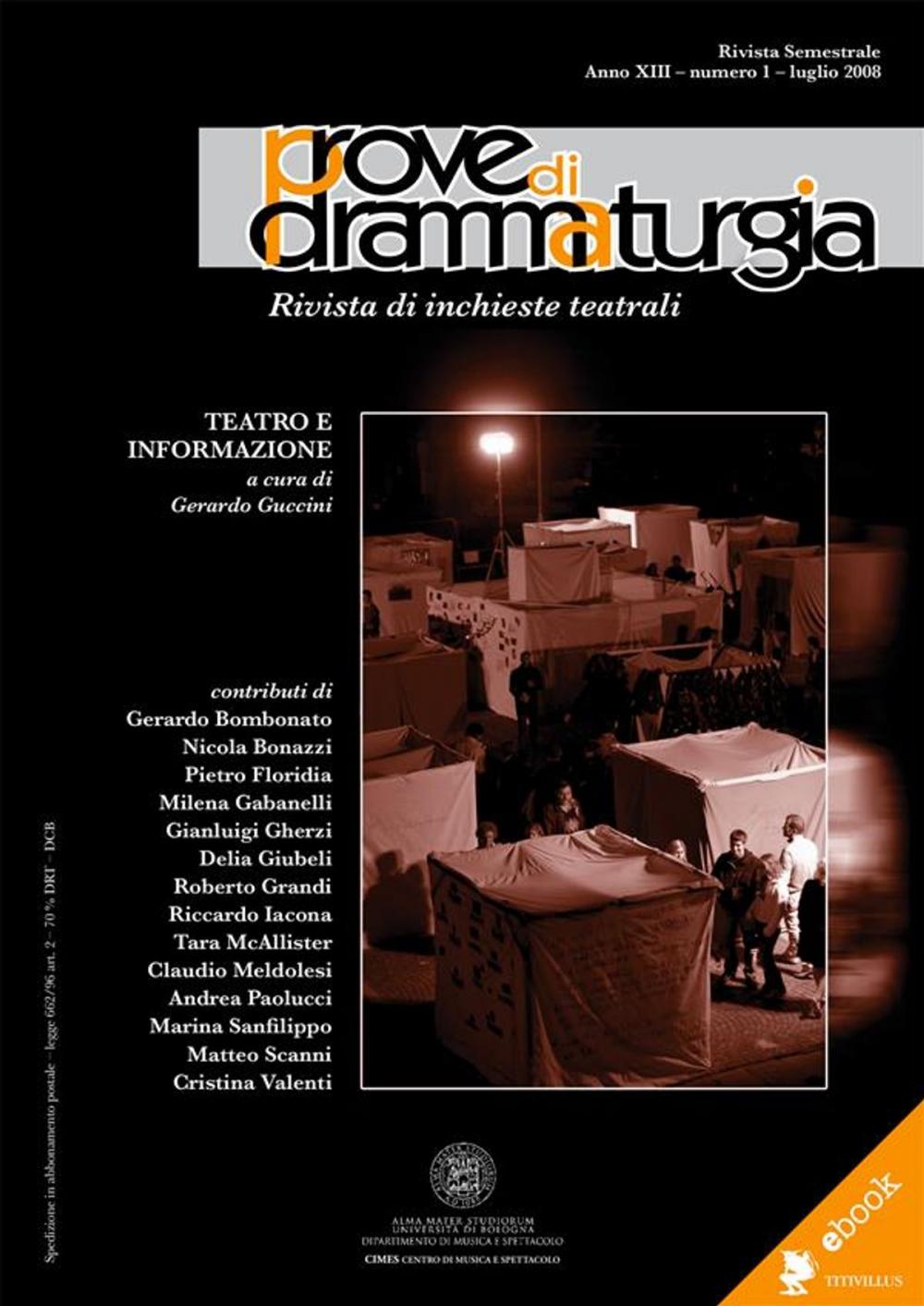 Big bigCover of Prove di Drammaturgia n. 1/2008