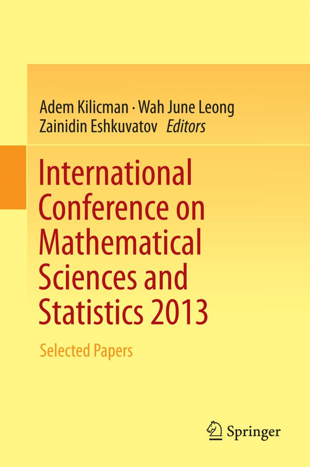 Big bigCover of International Conference on Mathematical Sciences and Statistics 2013