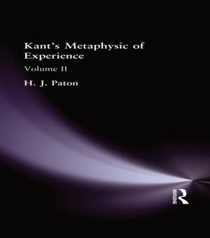 Book cover of Kant's Metaphysic of Experience