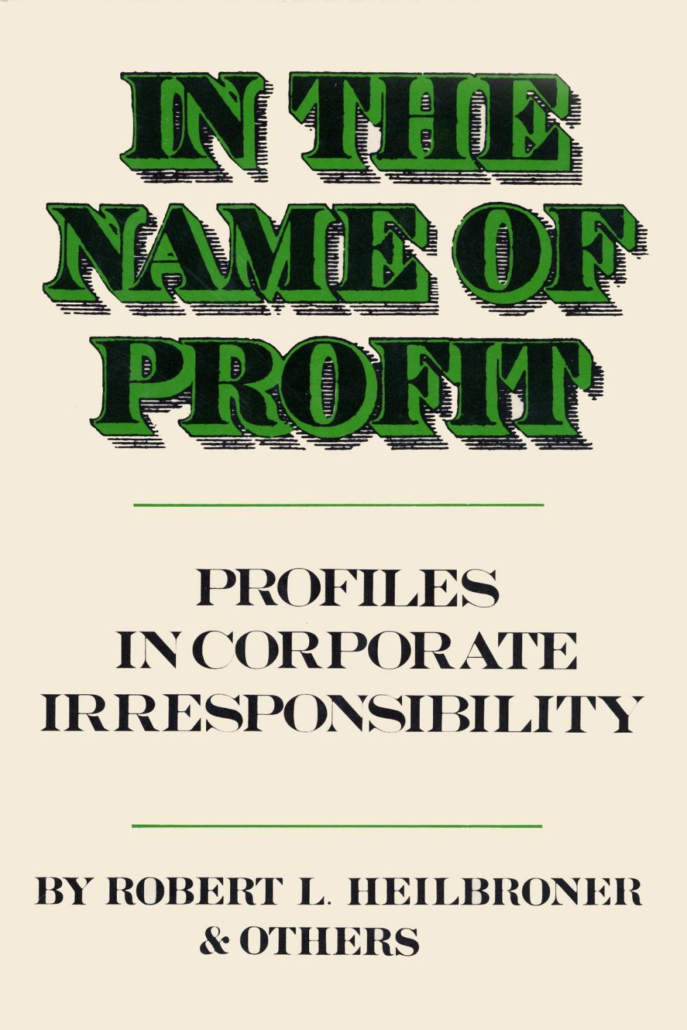 Big bigCover of In the Name of Profit