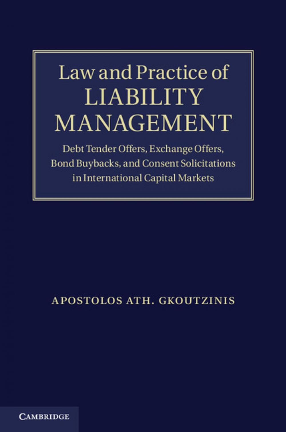 Big bigCover of Law and Practice of Liability Management