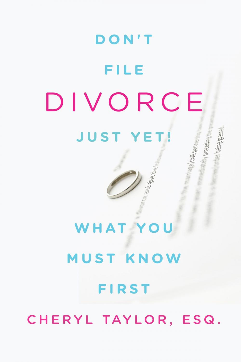 Big bigCover of Don't File for Divorce Just Yet, What You Must Know First