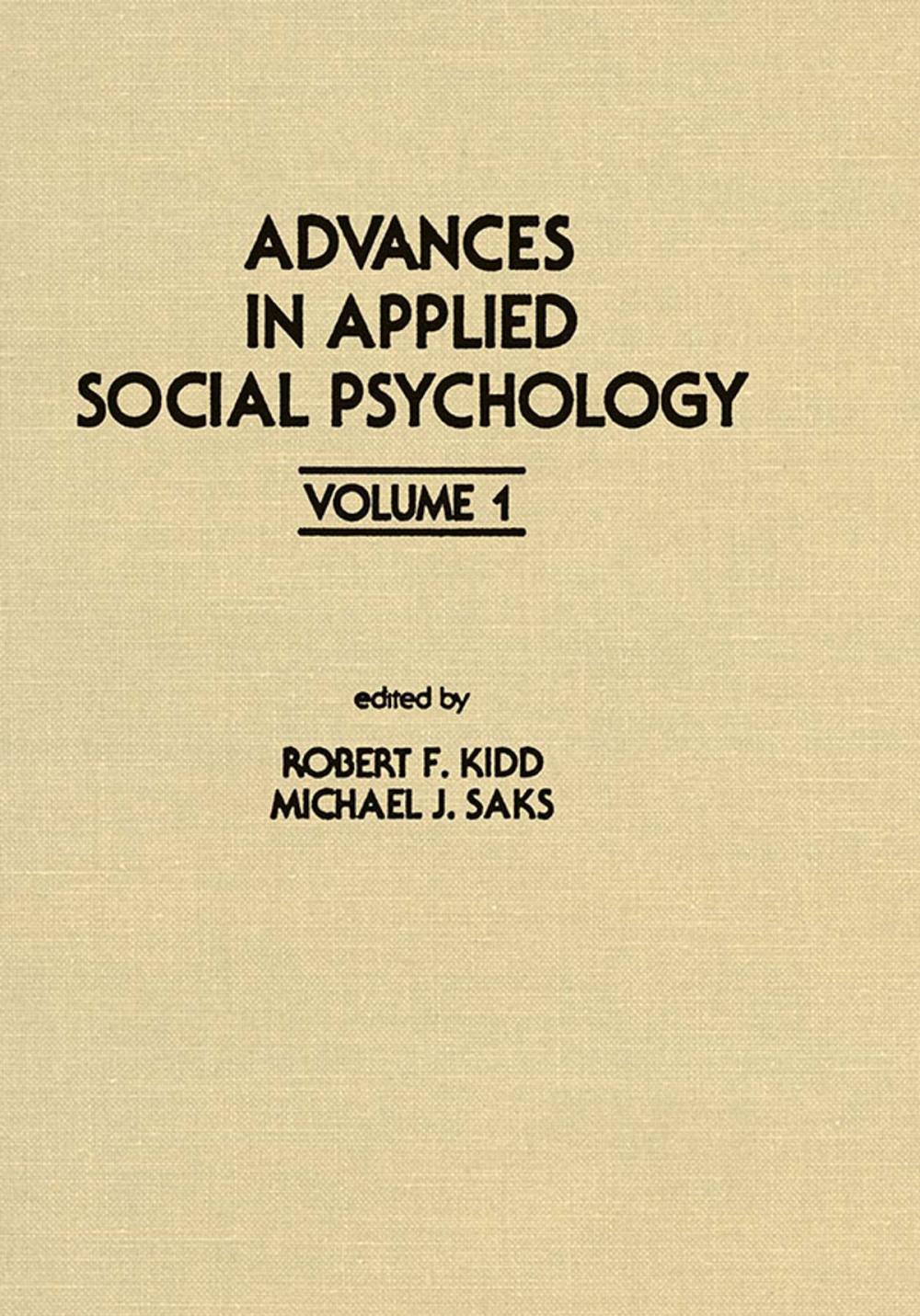 Big bigCover of Advances in Applied Social Psychology