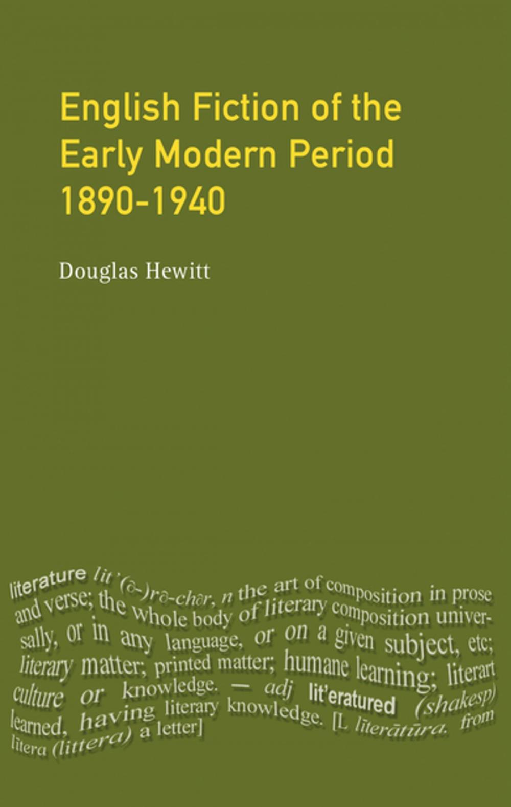 Big bigCover of English Fiction of the Early Modern Period