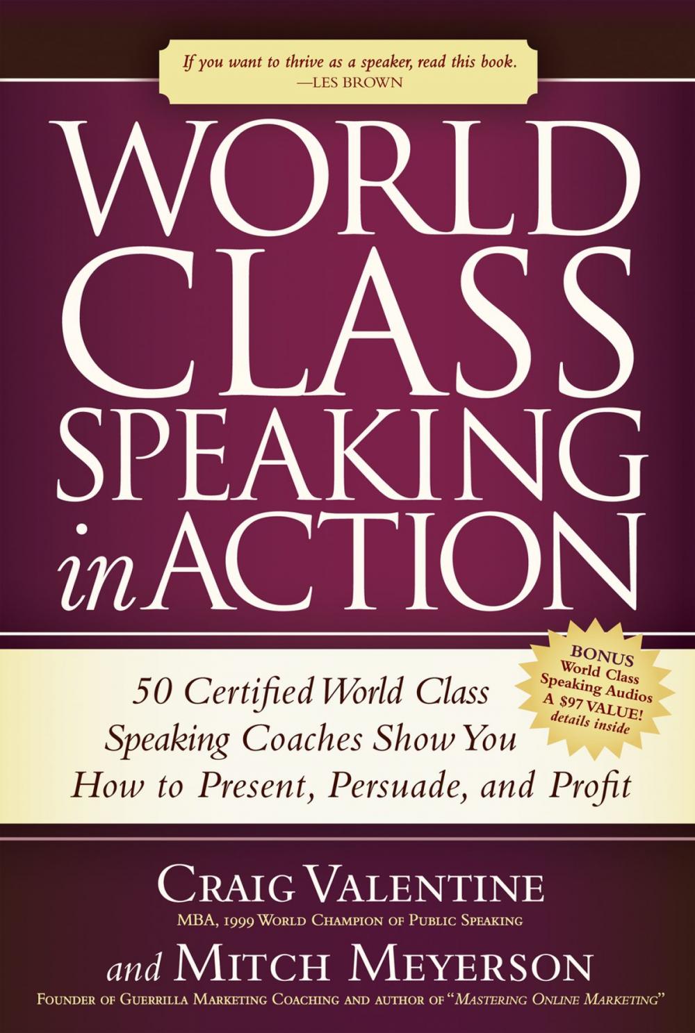 Big bigCover of World Class Speaking in Action