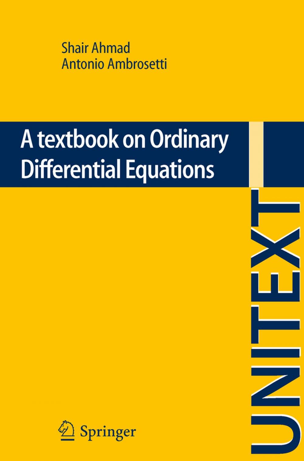 Big bigCover of A textbook on Ordinary Differential Equations