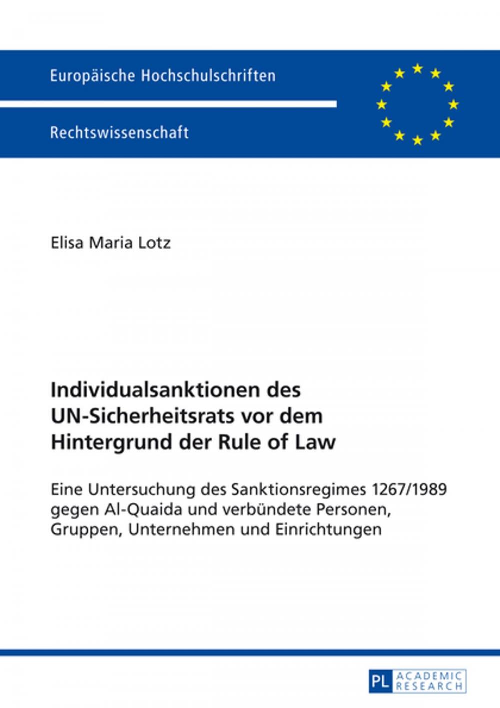 Big bigCover of Individualsanktionen des UN-Sicherheitsrats vor dem Hintergrund der Rule of Law