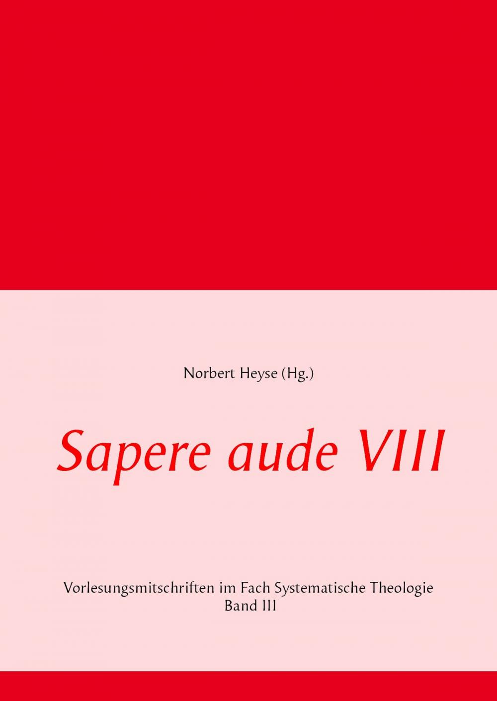 Big bigCover of Sapere aude VIII