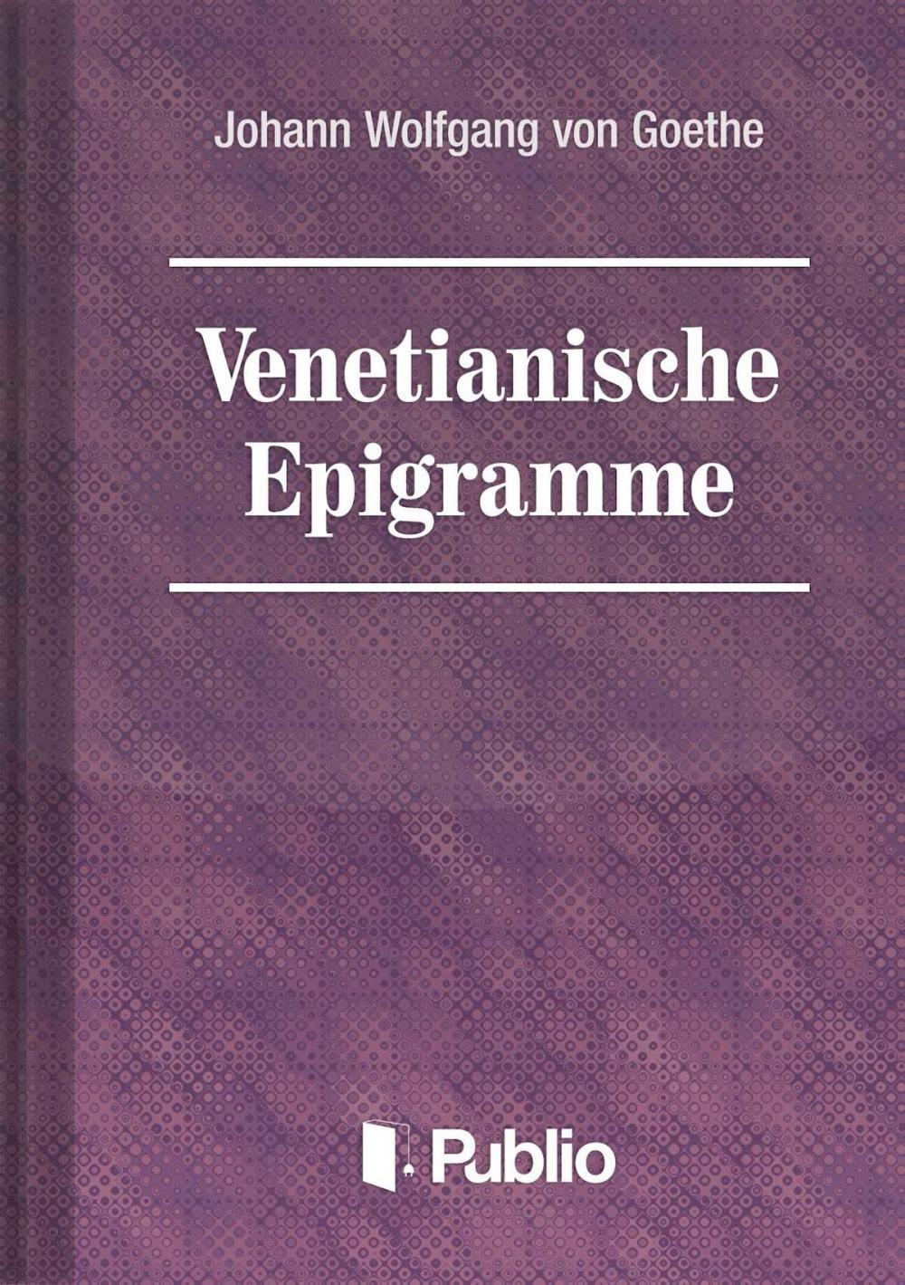 Big bigCover of Venetianische Epigramme